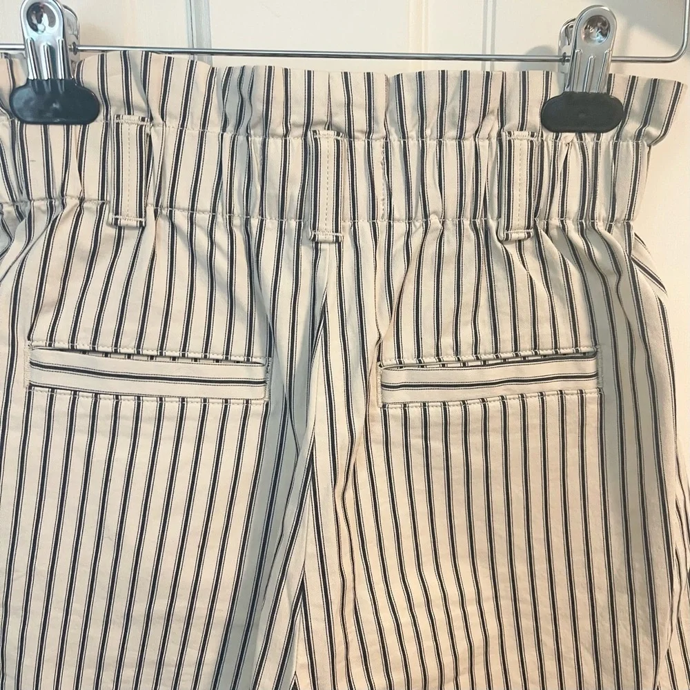 Everlane Paperbag Bermuda Shorts XS Organic Cotton Striped Beach Vacation - Picture 8 of 10